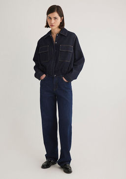 Indigo Crop Ceket