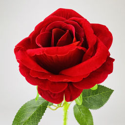 Роза бархат с шипами 65см, бутон 10x10см