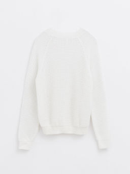 CONTE Фактурный джемпер из объемной пряжи с органическим хлопком LDK 126 off-white