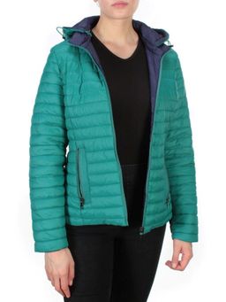 9313 TURQUOISE/BLUE Куртка демисезонная двухсторонняя женская RIKA (100 гр. синтепон) - Fashion фото 16