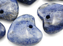 Кулон из содалита, сердечко 30*30мм