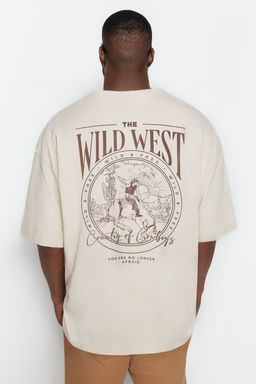 TRENDYOL MAN Buyuk Beden Siyah Oversize/Genis Kesim %100 Pamuklu T-Shirt TMNSS25BF00008 - Trendyolmilla фото 10