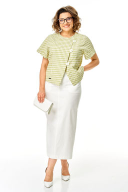 Костюм Michel Chic 1422 джинс, оливка