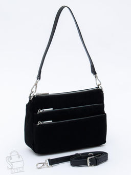 Сумка женская кожаная 8269PEF black Polina&Eiterou  в Новосибирске