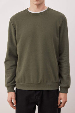Siyah Regular/Normal Kesim Bisiklet Yaka Kal?n/Ici Sardonlu Sweatshirt TMNAW26SW00018 - Trendyolmilla фото 14