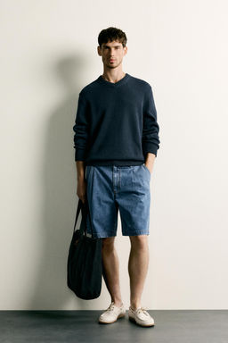 JERSEY REGULAR FIT ALGOD?N - LINO / Marino