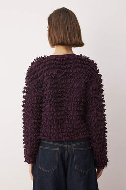 Mor Bisiklet Yaka Dokulu Triko H?rka TWOAW26HI00300 - Trendyolmilla фото 4