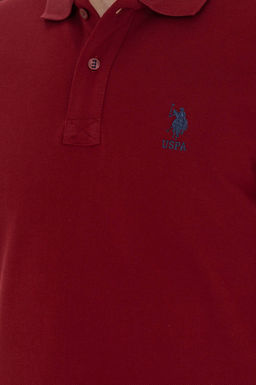 Мужская бордово-красная базовая футболка - U.s. polo assn фото 14