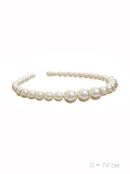 Ободок для волос жемчуг / GTS-32 /уп.12/