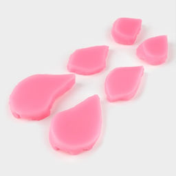 Молды для заливки «Лепесточки», силикон, 3 пары, розовые