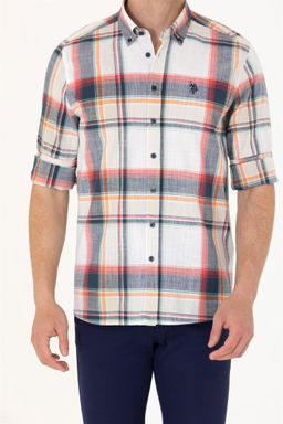 U. S. Polo Assn Мужская темно-синяя рубашка в шотландскую клетку - U.s. polo assn фото 13