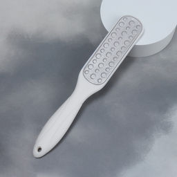 Пилка для пяток, овальная, лазерная, двусторонняя, 23 см, белая