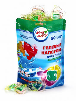 Капсулы для стирки Мой Выбор 3в1 Весенние цветы 30 шт. по 8 гр  фото 28