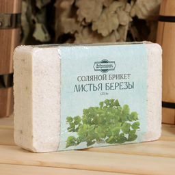 Соляной брикет «Листья берёзы», 1.35 кг «Добропаровъ»