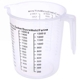 Цена за 5 шт. Ёмкость мерная 1,5л с черной шкалой