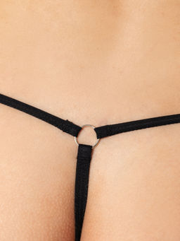 Цена за 2 штуки! Трусы женские стринги в черном цвете черный1 412724 - Mark formelle фото 7