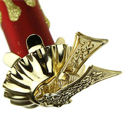 Елочная игрушка фигурка стеклянная Свечи 8,7см, на прищепке, ручная художественная роспись, подарочная упаковка, набор 4шт (Россия) - Домашняя мода фото 3