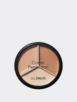 The Saem Cover Perfection Triple Pot Consealer #02 Countour Beige 4.5g*3 - Палетка кремовых консилеров-корректоров
