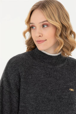 Женский свитер антрацитового меланжа - U.s. polo assn фото 2