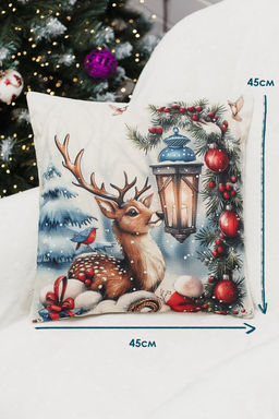 Наволочка декоративная новогодняя 2 шт рогожка