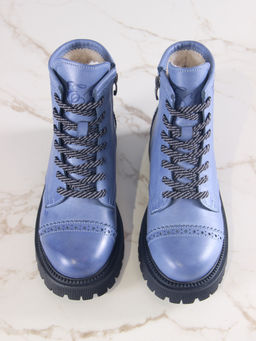 Ботинки 319.taskanabl.Вакса джинс/мех