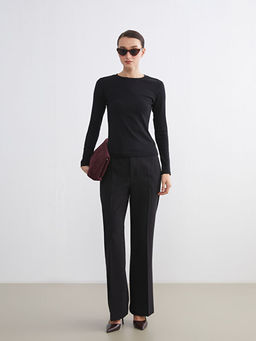 Bisiklet Yaka Ta?l? Kad?n Ti??rt