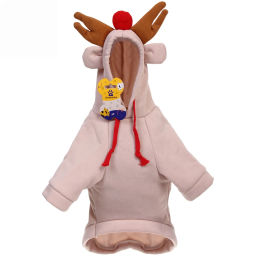 Кофта-толстовка для собаки "Wonderful style-Олень Рудольф" с капюшоном, размер XL (56*40см) Ultramarine