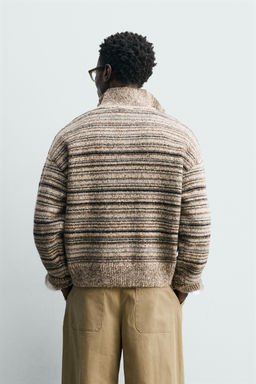 QUARTER-ZIP TWISTED YARN JUMPER - Zara фото 3