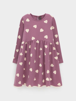 КР 5836/темная орхидея,сердечки к591 платье для дев