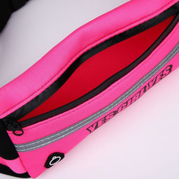 Сумка для бега поясная, на молнии, цвет розовый - Nazamok фото 9