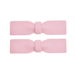 Набор заколок для волос зажим, арт. 71787 / 10 БАНТИКИ (в наборе: 2шт., 6,3 см, черный металл, полиметилметакрилат, цвет: розовый, подложка из мелованного картона + ПЭТ-пакет с европодвесом)