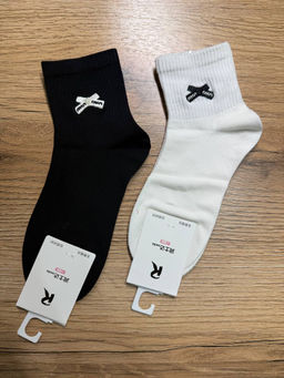 BK981 Носки с вышивкой, 2 пары МУЛЬТИЦВЕТ