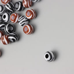 Цена за 2 шт. Бусины для творчества пластик «Шар зебра», набор 20 г, 1.2×1.2×1.2 см