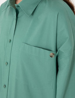 Ye_il Oversize Uzun Kollu G_mlek