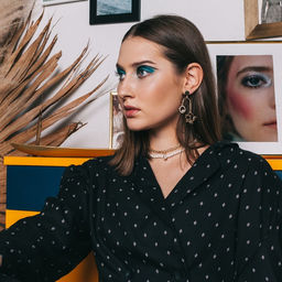 Серьги ассорти Сиеста игривые кошки, цвет белый в золоте - Queen fair фото 3