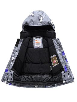 Горнолыжный костюм Valianly детский для мальчика серого цвета 9209Sr фото 4