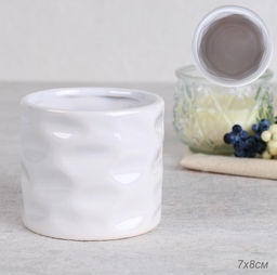 Кашпо 7x8 / 2030W /уп 12/120/белое