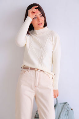 Martichelli Джемпер молочный линии  фото 4