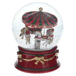 Фигурка декоративная "Карусель" в стекл шаре, D 12 см, L12 W12 H14,5 см