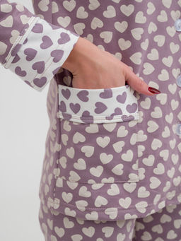 Пижама женская из футера Салли молочный