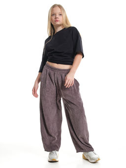 Брюки вельветовые для девочки 22-7614 бежевый - Mini maxi фото 24