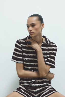 Polo efecto crochet - H&m фото 6