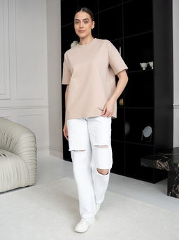 Футболка Оверсайз, цв. Бежевый