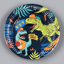 Тарелка бумажная Джунгли, 18 см, в наборе 6 штук - Страна карнавалия фото 2