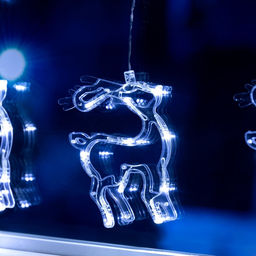 Гирлянда Бахрома 2.4?0.9 м с насадками Олень, IP20, прозрачная нить, 138 LED, свечение белое, 8 режимов, 220 В - Luazon lighting фото 3