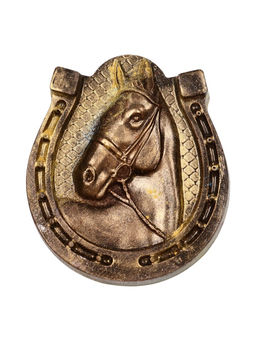 Шоколадная фигурка Подкова с лошадью, кондитерская глазурь, 80 г