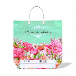 Цена за 10 шт. Пакет "Романтическая коллекция", полиэтиленовый с пластиковой ручкой, 34 х 34 см, 100 мкм