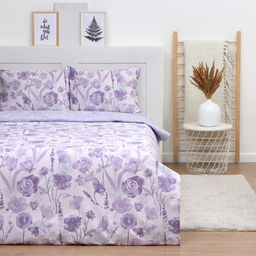 Постельное бельё LoveLife 1,5сп Лавандовое поле, 143х215см,150х225см,50х70см-2шт, 100%хлопок сатин125г/м