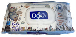 DOXA влажн.салфетки (70шт) Детские Голубые с крышкой