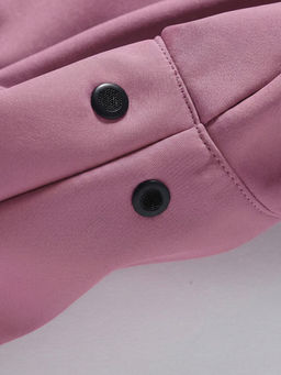 Парка женская софтшелл виндстоппер удлинённая с капюшоном малинового цвета 9614_1M